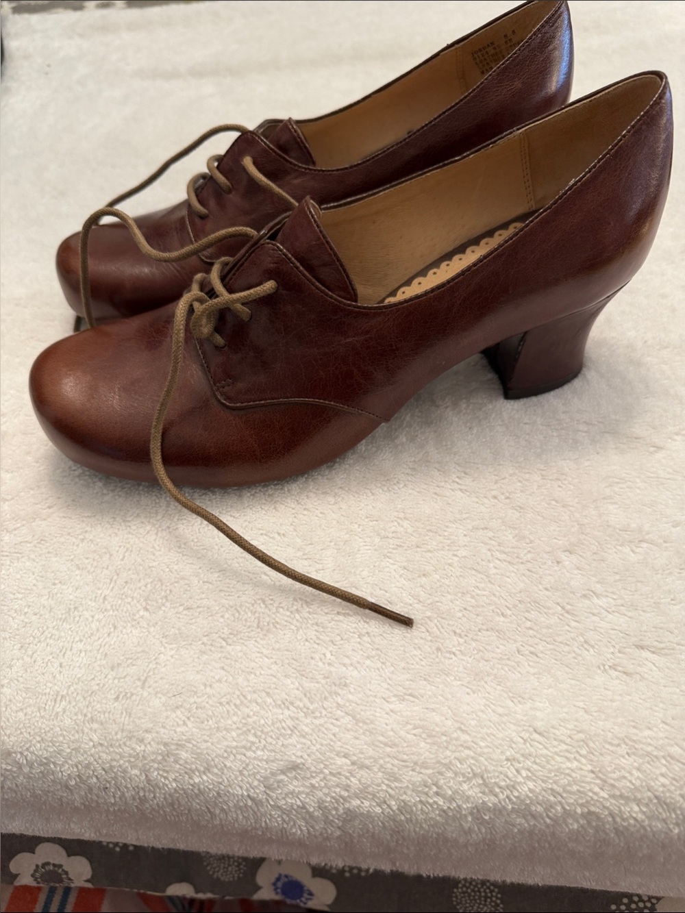 Miz Mooz Women's Brown Leather Lace-Up Heels